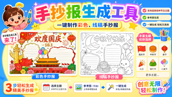 手抄报生成工具pc,手抄报生成神奇，免费下载